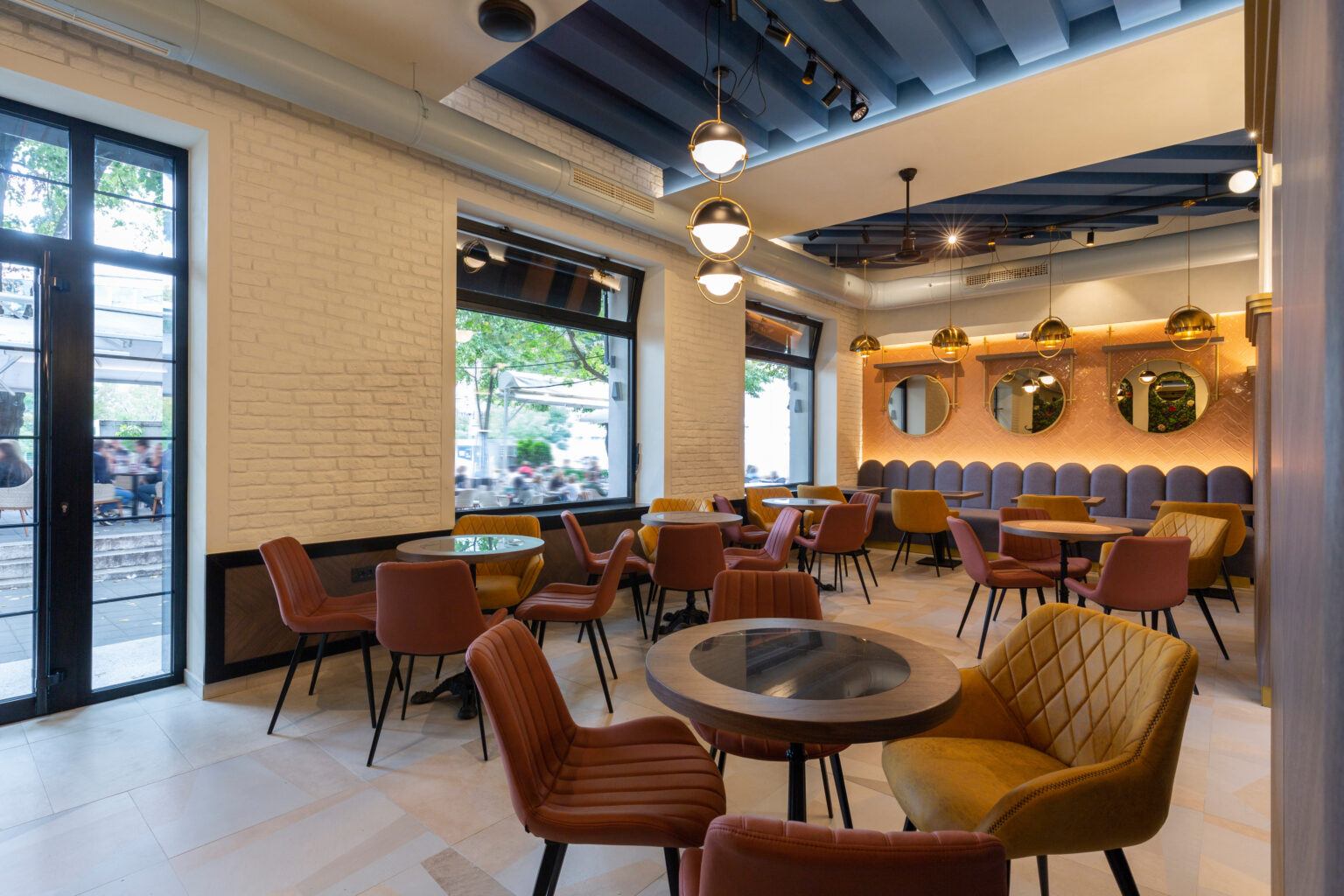 Interior of a cafe bar
